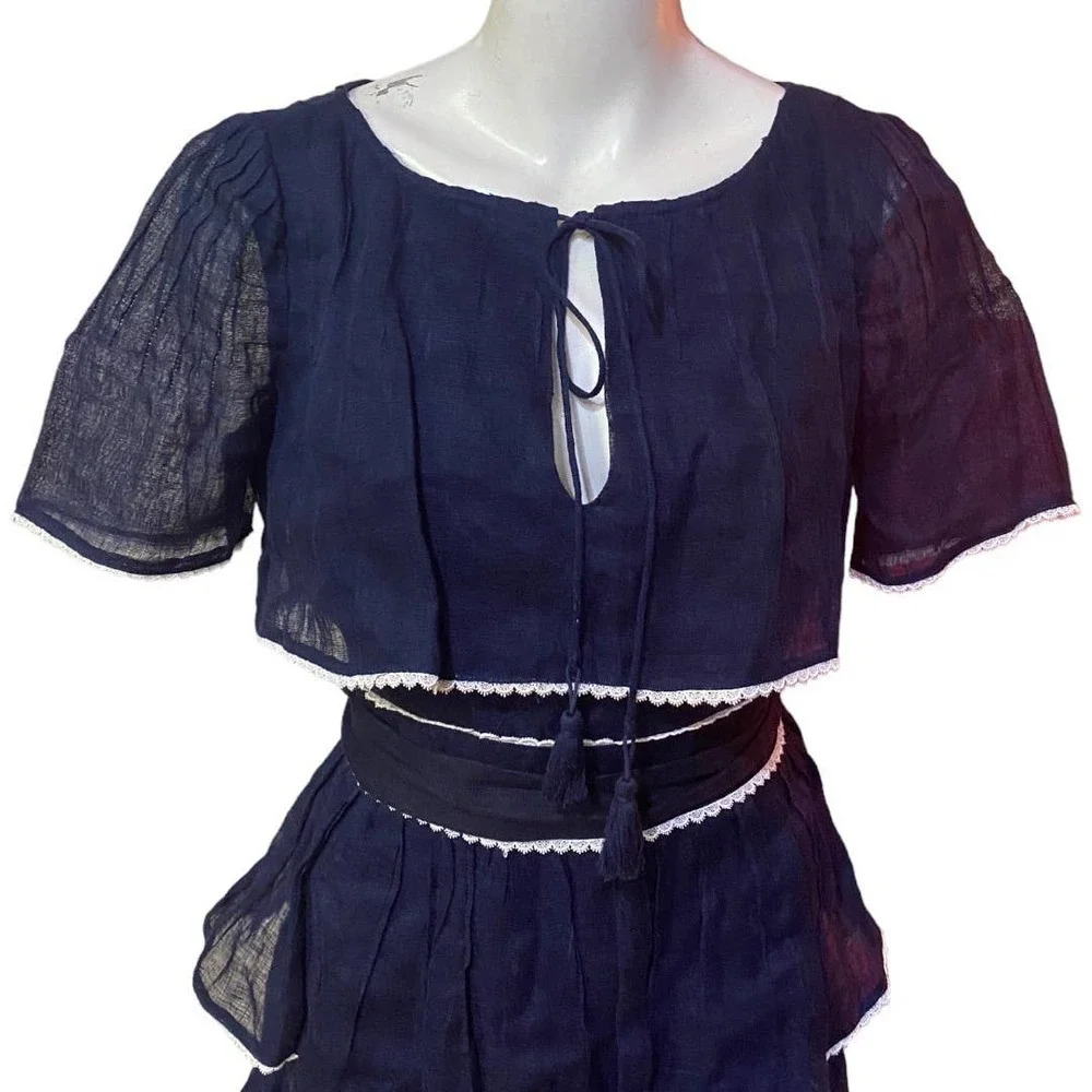 Tory Burch navy tiered